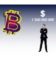rapid growth bitcoin investing vector image vector image