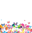 butterflies on transparent background vector image