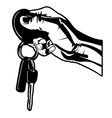 holding keys to the car vector image