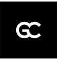 initial letter gc or cg logo design template vector image