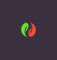 yin yang hands logotype spa relax massage vector image vector image