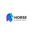 logo horse gradient colorful style vector image vector image