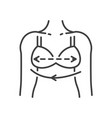 dimensions of women bra breast measurement vector image