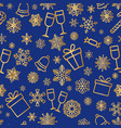 christmas icon seamless pattern winter holiday vector image