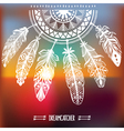 dreamcatcher with ornament vector image