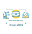 family treasure hunting concept icon time vector image