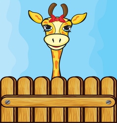 Giraffe card template Royalty Free Vector Image