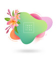 summer banner template tropical liquid geometric vector image