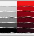 torn paper big set vector image
