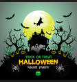halloween night party green holiday festival vector image vector image