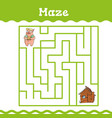 maze education games with three little pigs vector image vector image