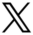 new twitter logo rebrand as x vector image vector image