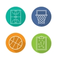 basketball icons vector image