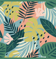 green tropical seamless pattern vector image