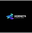 logo hornet gradient colorful style vector image vector image