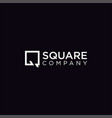 modern letter q square logo design with black back vector image