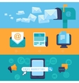 email marketing concepts - flat icons vector image vector image
