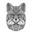 fox head hand drawn sketch animal ethnic vector image