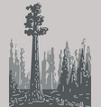 general sherman tree in sequoia national park vector image vector image
