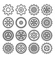 gear outline icon set vector image