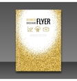 gold flyer design template greeting card vector image vector image