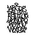 Handwritten graffiti font alphabet Royalty Free Vector Image