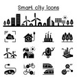 smart city sustainable town eco friendly city vector image