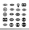 eye icon set design vector image