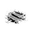 ink blot grunge tire tracks vector image vector image