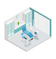 stomatology dentistry isometric cabinet vector image vector image