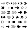 arrows big black set icons arrow icon coll vector image