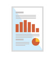document paper with statistics vector image