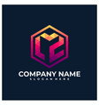 m2 logo design template initial mz logo concept vector image