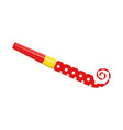 party horn isolated on white background unrolling vector image