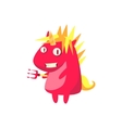 red devil unicorn vector image