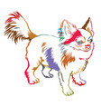colorful decorative standing portrait of dog vector image