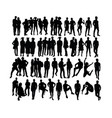 graduation and activity people silhouettes vector image vector image