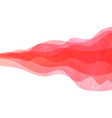 watercolor transparent wave red colored background vector image vector image