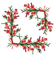 decorative frame flowers alstroemeria vector image