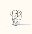 elephant with baby vector image
