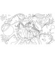 a beautiful young witch vector image