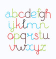hand drawn alphabet font isolated letters vector image