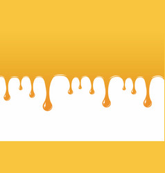Flow of sweet honey drips Royalty Free Vector Image