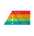 pyramid up arrows infographic diagram chart vector image vector image