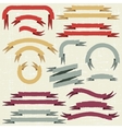 retro ribbons and labels vector image vector image