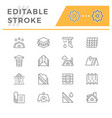 set line icons of roof vector image vector image