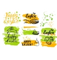 set of easter card and hand drawn easter vector image vector image