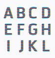 alphabet modern paper line colour concept vector image vector image