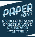 paper font 3d ribbon type origami alphabet vector image vector image