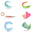 colorful halftone icons vector image vector image